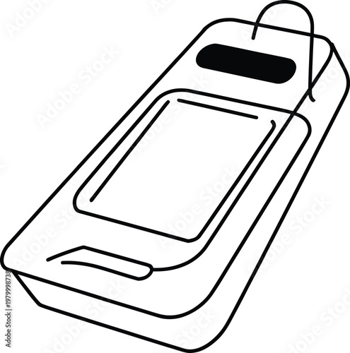 A modern digital pocket multimeter for measuring electrical current voltage and resistance in industrial maintenance tasks