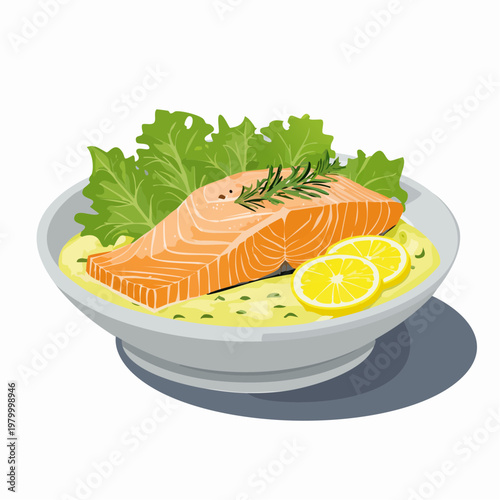 Lachs mit Zitronen-Dill-Sauce
