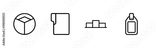 Minimalist feedback and communication outline icon set for web and mobile UI