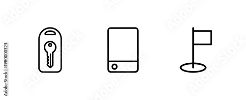 Minimalist business progress and growth line icons for professional web development.