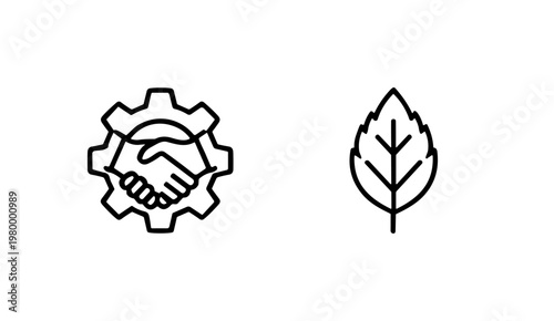 Minimalist customer support and technical assistance line icon set