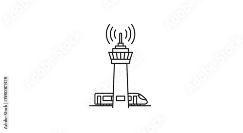 Lighthouse Tower with Signal Light.