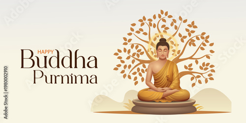 Buddha Purnima (Vesak) VECTOR ILLUSTRATION