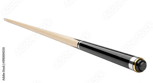 Vector illustration of professional wooden billiard cue stick on a transparent background