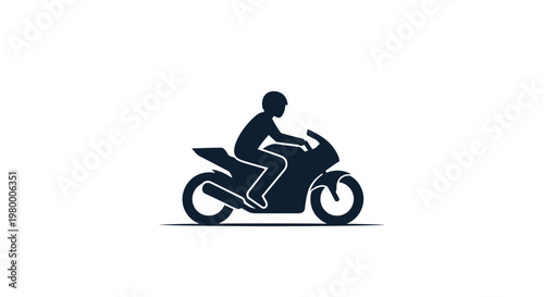 Person Riding Motorcycle Bike Vehicle.