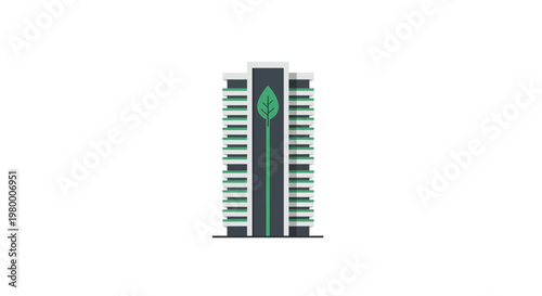 Modern green and black server tower.