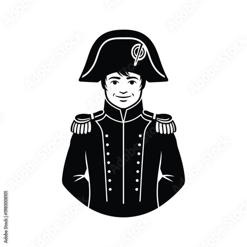Historical depiction of a naval officer in early 19th-century uniform