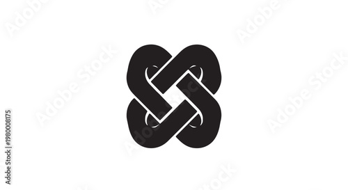 Luxury abstract black monogram style logo vector, smooth shapes, balanced composition, minimal premium branding concept