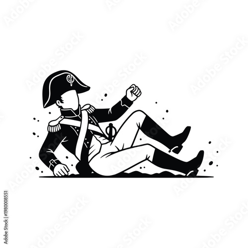 A relaxing military officer taking a break in a seated position