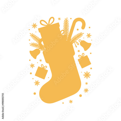 christmas sock vector illustration