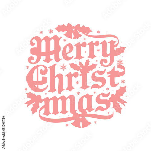 typhography design of marry christmas