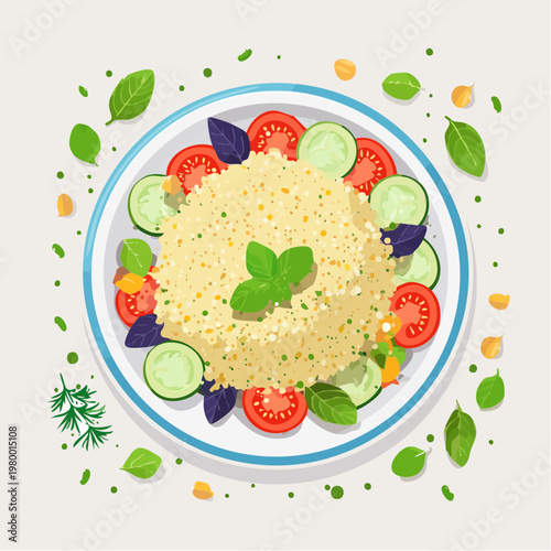 Couscous mit Gemüse und Kräutern