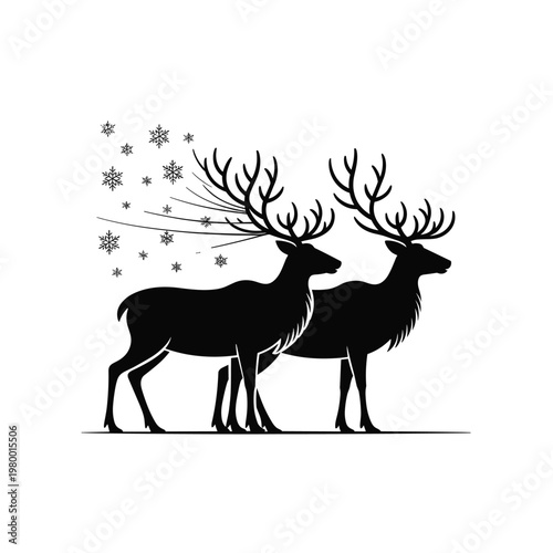 deer silhouette vector