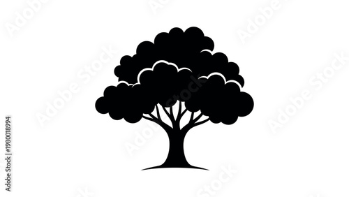 tree silhouette icon nature vector