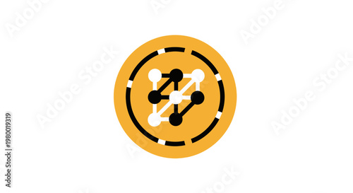 Yellow Circular Graphic Design Element.