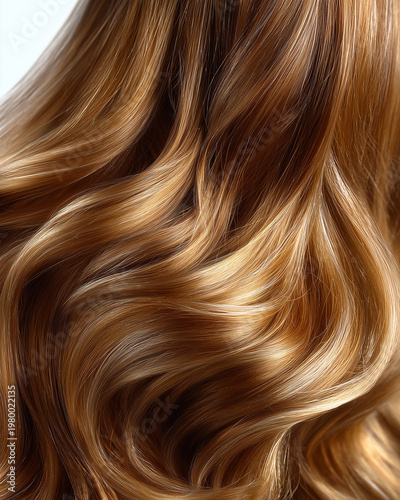 Wallpaper Mural Elegant hair care scene with golden hair oil and smooth hair gently applied to long Torontodigital.ca