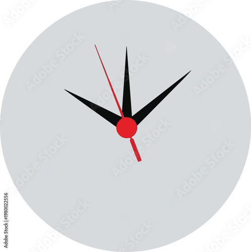 Simple clock face with hour minute and second hands indicating time passing.