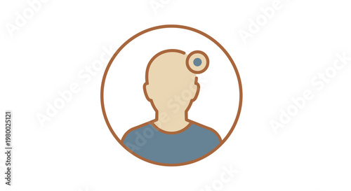 Man with a lightbulb on head.