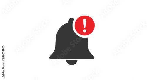 Notification Bell Icon with Exclamation.