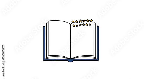 Open Book with Five Star Rating.