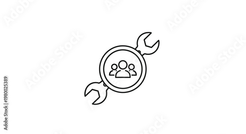 People Teamwork Collaboration Support Icon.