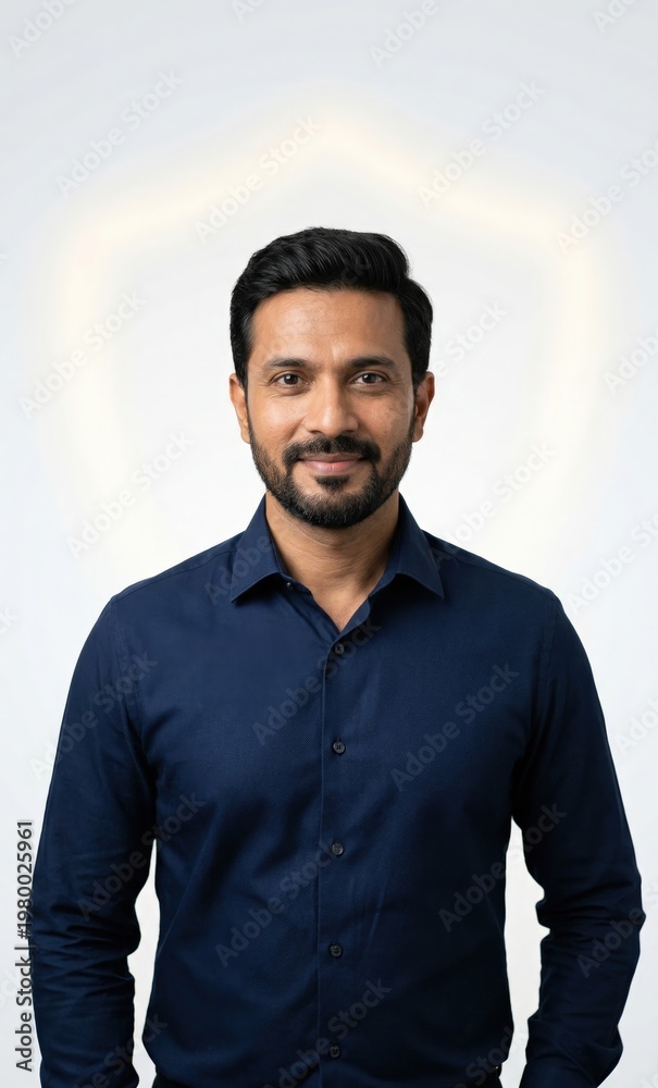 Obraz premium Indian Security Protection Concept Cyber Safety Business Portrait