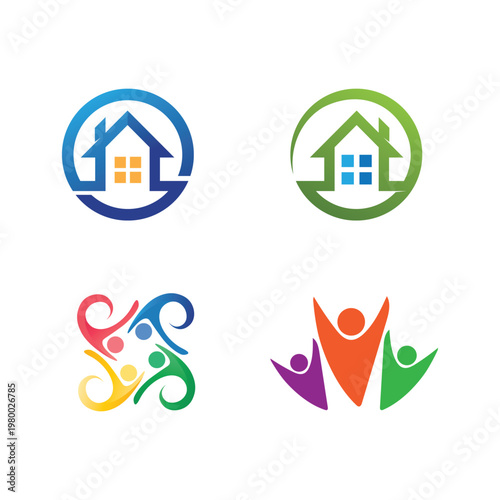 Building logo vector illustration design,Real Estate logo template, Logo symbol icon