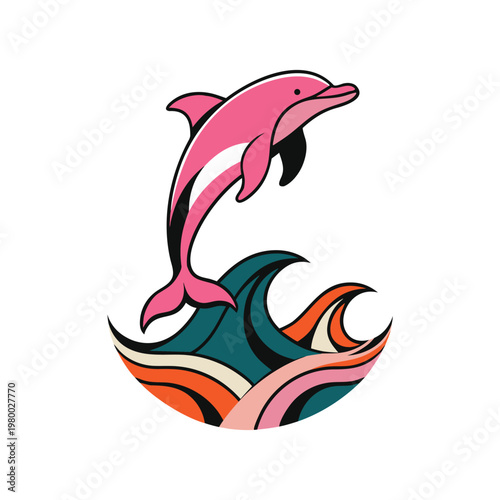 Dolphin icon vector illustration