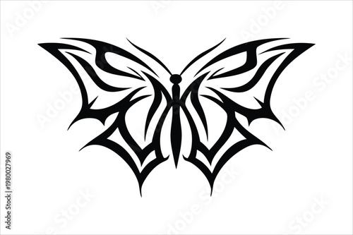 Stylish butterfly logo vector illustration