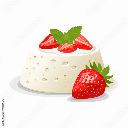 Erdbeerquark mit Minze