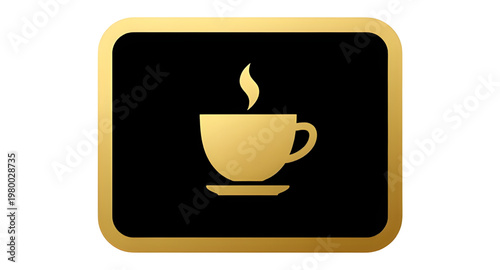 coffee cup illustration, coffee icon illustration, cup icon illustration, golden cup illustration, gold coffee illustration, coffee mug illustration, hot coffee illustration, espresso cup illustration
