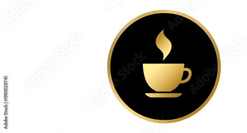 coffee cup, coffee icon, cup icon, golden cup, gold coffee, coffee mug, hot coffee, espresso cup, latte cup, cappuccino cup, cafe coffee, barista coffee, steaming coffee, coffee drink, beverage icon, 