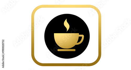 coffee, cup, coffeecup, mug, drink, beverage, cafe, espresso, latte, cappuccino, hotdrink, steam, aroma, caffeine, barista, cafehouse, golden, gold, luxury, premium, elegant, shiny, metallic, glow, br