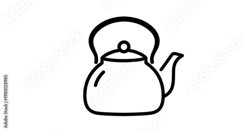 tea kettle illustration, kettle icon illustration, teapot icon illustration, tea icon illustration, hot drink illustration, kitchen utensil illustration, cooking pot illustration, boiling water illust