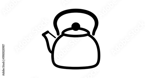 tea kettle, kettle icon, teapot icon, tea icon, hot drink, kitchen utensil, cooking pot, boiling water, steam kettle, kettle outline, line icon, outline icon, simple icon, minimal icon, flat icon, vec