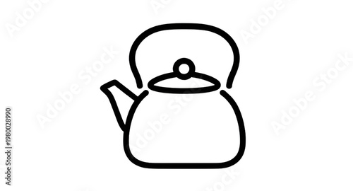 tea kettle, kettle icon, teapot icon, tea icon, hot drink, kitchen utensil, cooking pot, boiling water, steam kettle, kettle outline, line icon, outline icon, simple icon, minimal icon, flat icon, vec