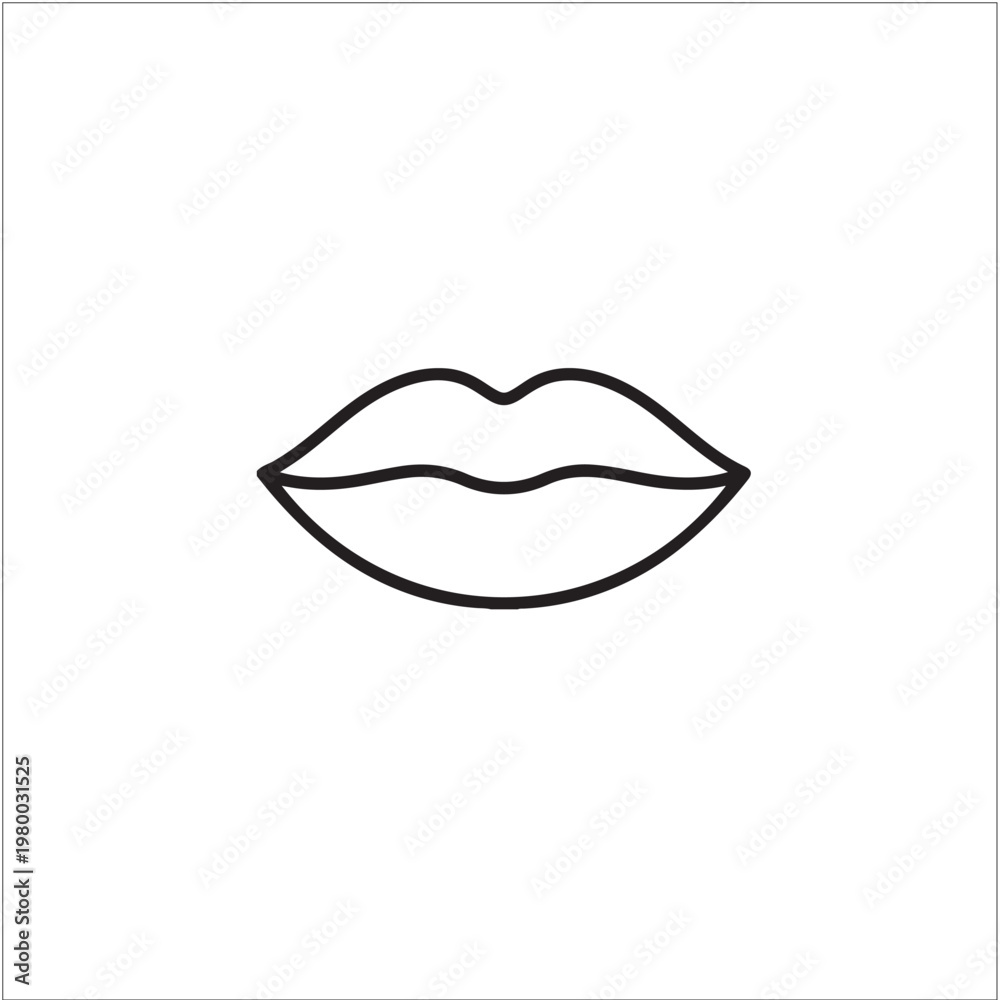 Fototapeta premium lips, mouth, smile, beauty, makeup, cosmetics, fashion, sensual, minimalist, line art, simple, modern, vector, black and white, outline, sketch, icon, symbol, aesthetic, female, facial, expression, ki