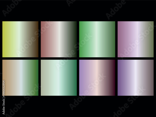 A colorful grid of nine shiny squares in various pastel hues