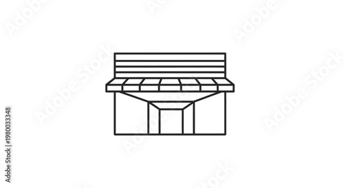 Simple line drawing of a mailbox.