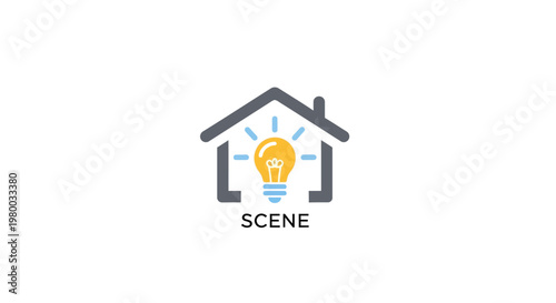 House with light bulb idea inside.