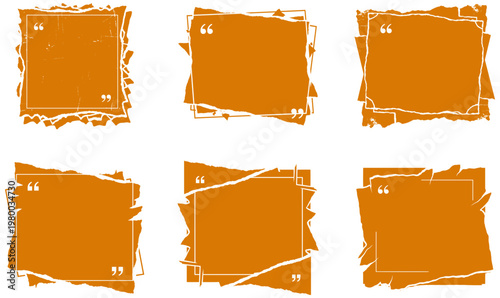 Vibrant orange quote boxes for creative presentations and designs