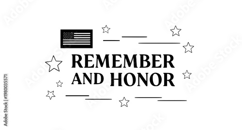 A patriotic vector graphic illustration honoring American veterans with a flag and stars