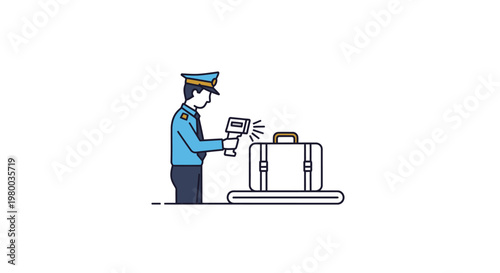 Delivery man with luggage and package.