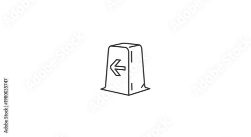 Directional Sign with Left Arrow.