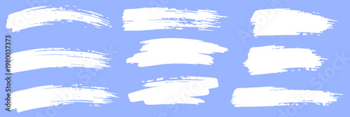 Hand-Painted Grunge Paint Lines: Decorative Ink Smears and Realistic Bristle Stroke Vector