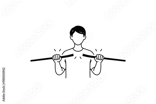 Person breaking a stick in half with their hands, symbolizing frustration or failure