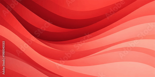 Red silk satin abstract flowing fabric texture background with smooth wave pattern and elegant textile design
