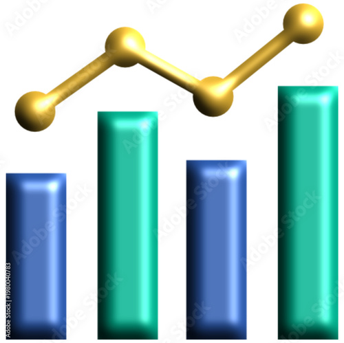 Business growth infographic elements set with bar chart and rising arrow, financial success and data analysis statistics collection - HGPCOSM01