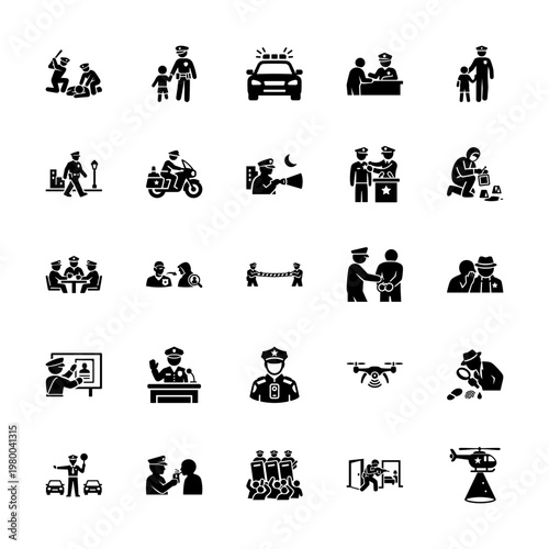 Law Enforcement and Police Services Icon