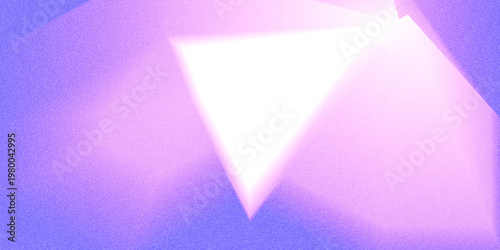 Quadro em tela Abstract purple and pink geometric background with grainy noise texture and glow